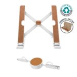 BRELA - Recycled Laptop Stand and retractable cable - White