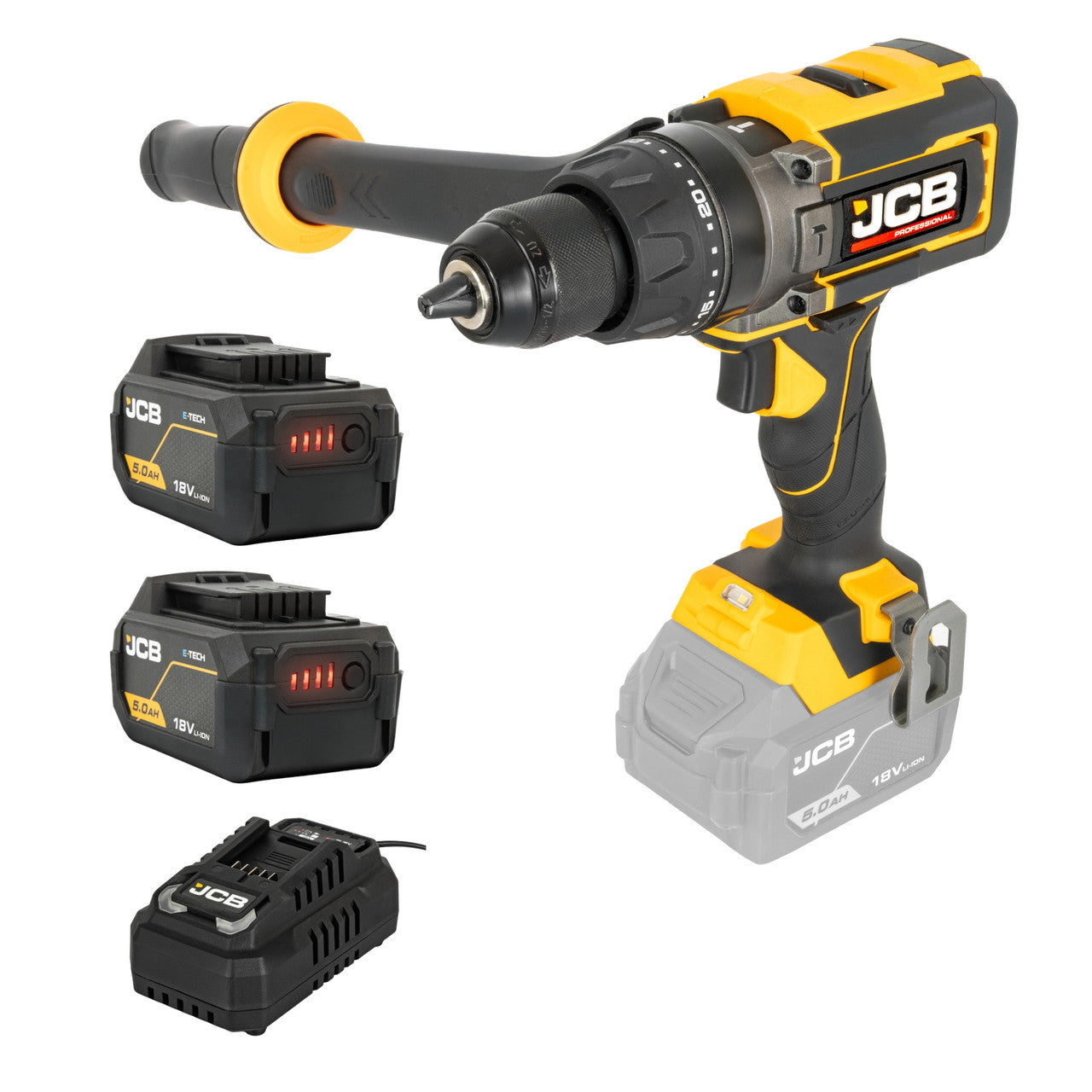 1767452394190-0 JCB Pro 18V Brushless Combi Drill 160Nm - Image 1