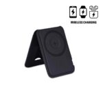 MAG3 - Giftology 3-in-1 Magnetic Wireless Charger Card Holder - Navy - Black